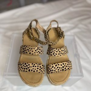 Leopard women’s espadrille platform sandal